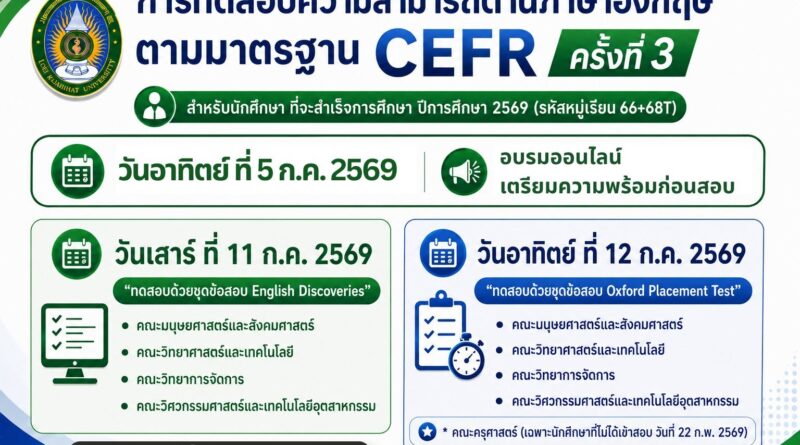 การทดสอบความสามารถด้านภาษาอังกฤษมาตราฐาน CEFR ครั้งที่ 3